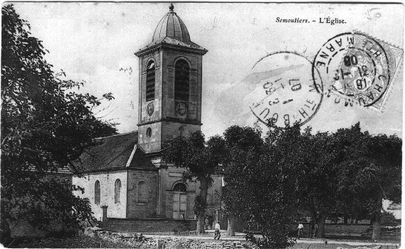 Carte postale de l'église avant 1908