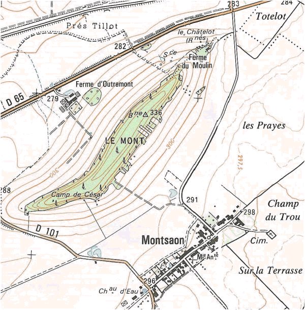 Carte du village et du mont